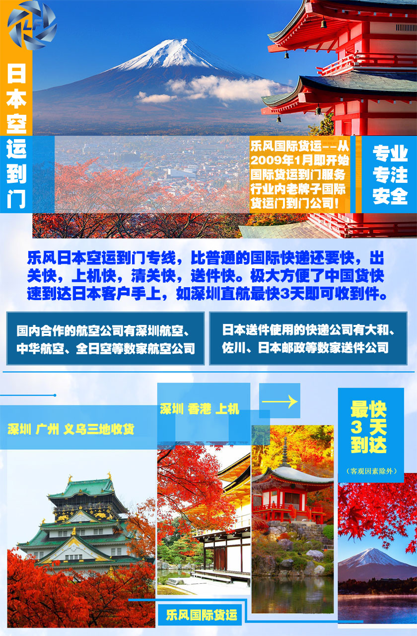 日本空運(yùn)快遞門到門服務(wù)